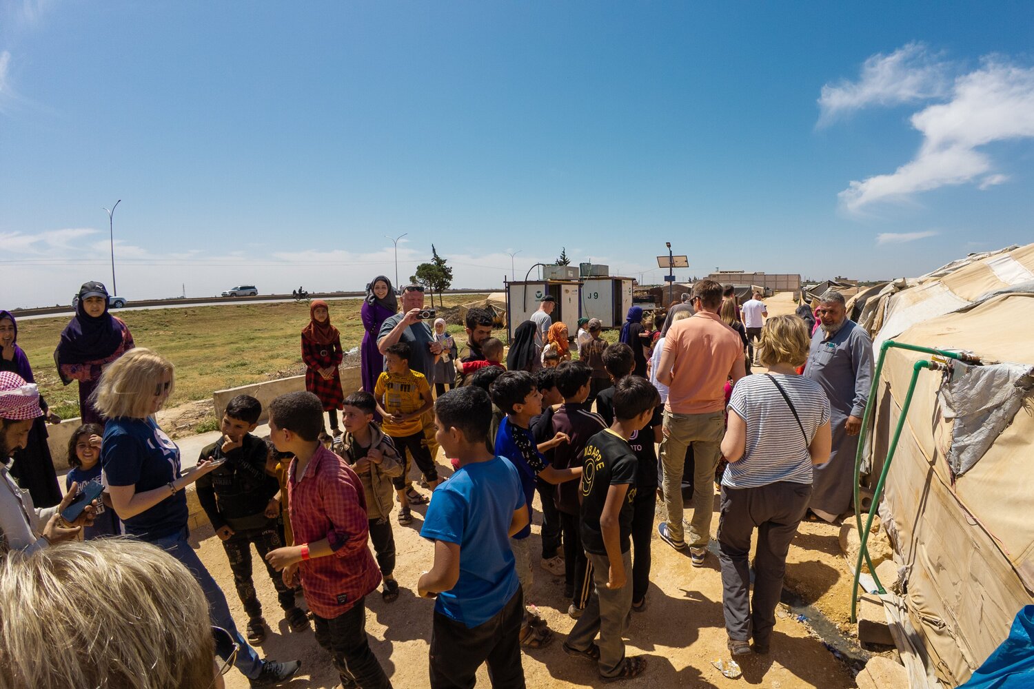 Syria: humanitarian response. Tents housing displaced citizens