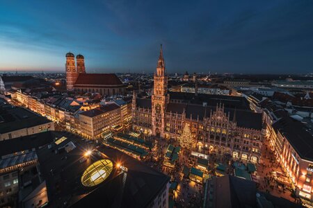 Munich at night.